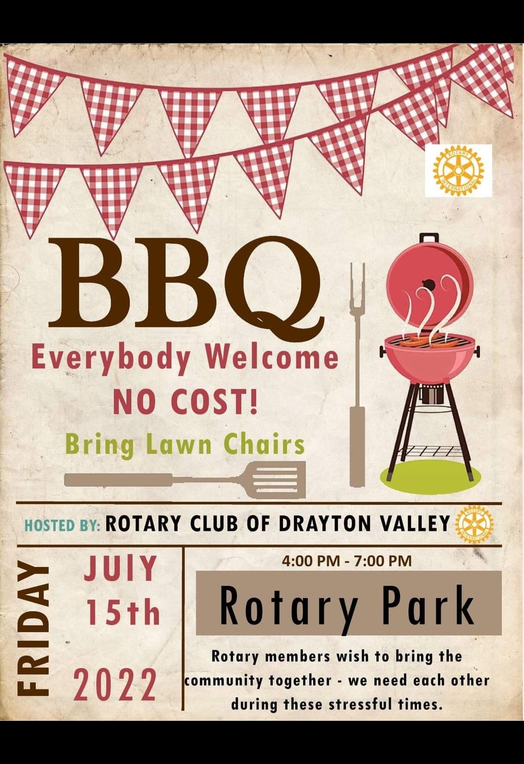 Rotary Club BBQ in the Park