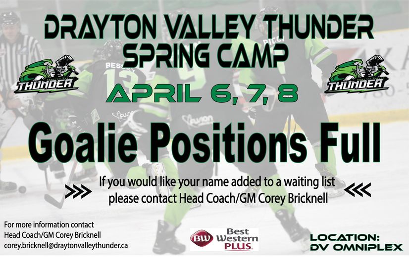 Drayton Valley Thunder Spring Camp