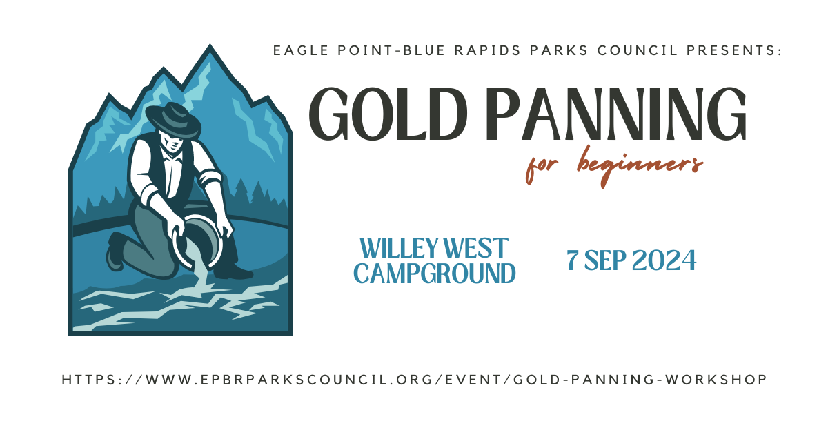 Gold Panning Workshop - Eagle Point - Blue Rapids Parks Council