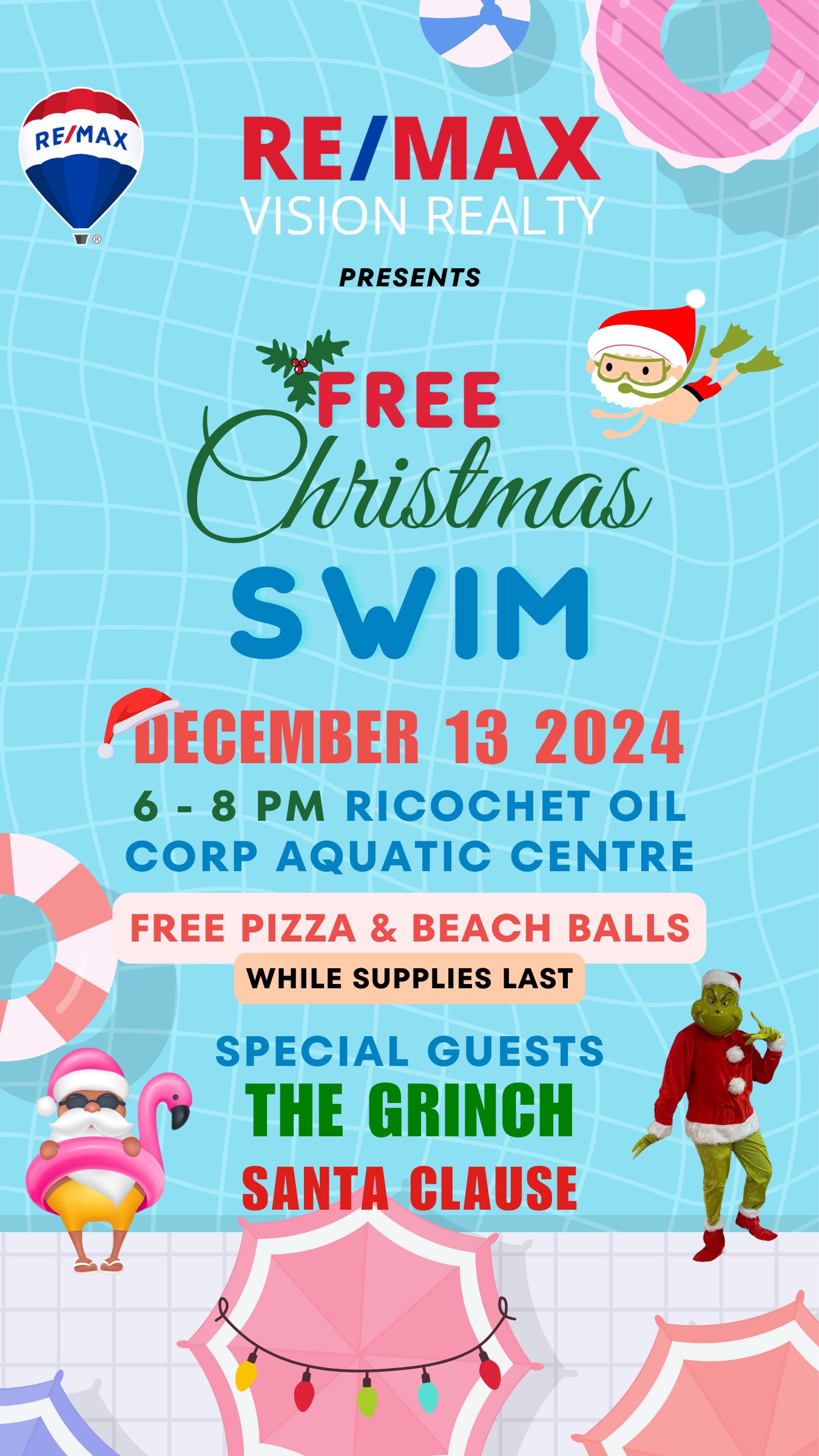 Free Swim with special guests! - Remax Vision Realty