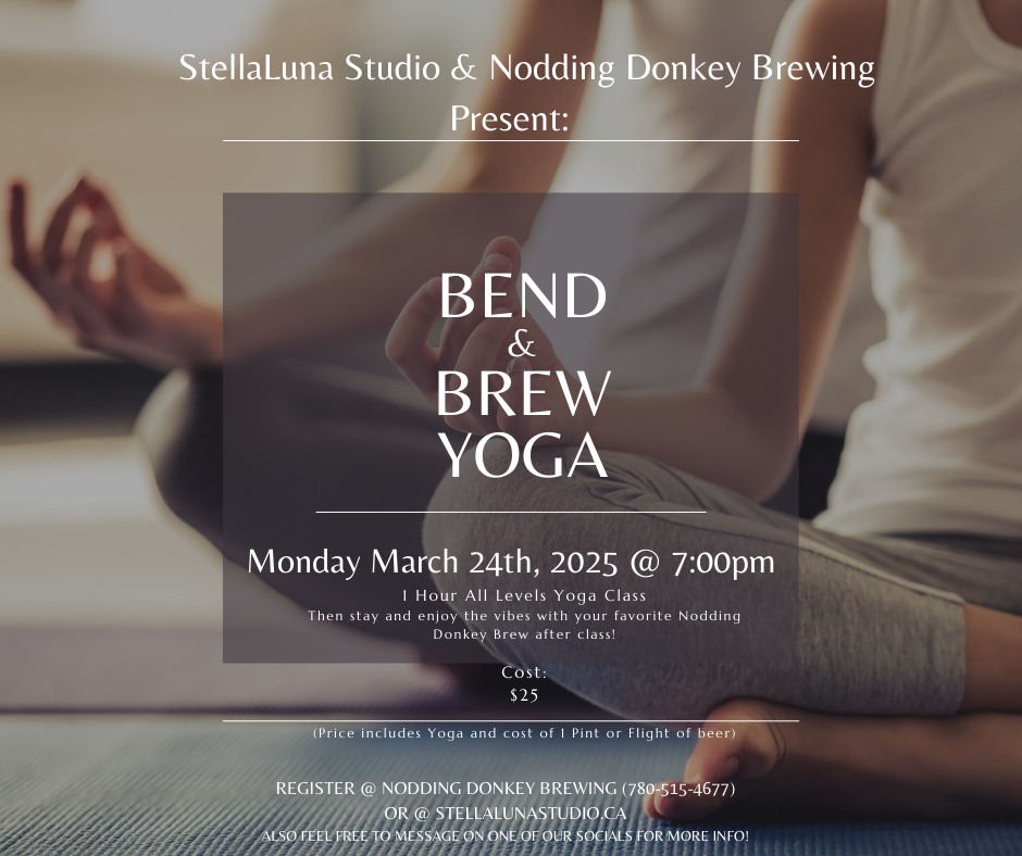 Bend and Brew Yoga at Nodding Donkey
