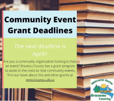 Brazeau County Community Event Grant Deadline