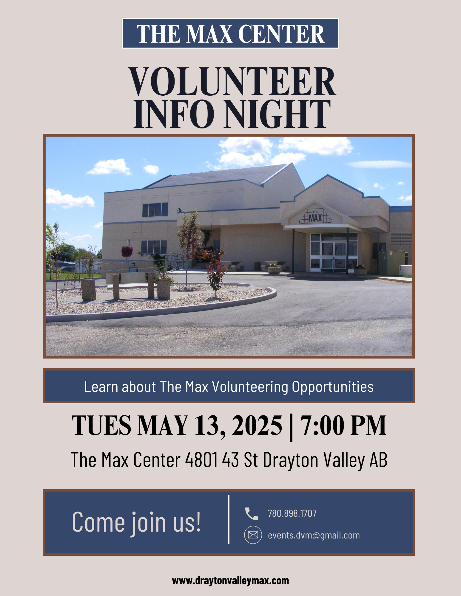 The Max Volunteer Info Night